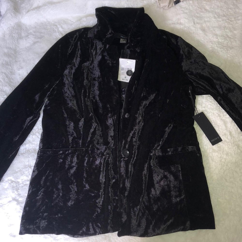 Black suede jacket never worn!